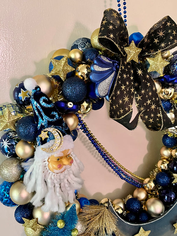 Vintage Style 90’s Celestial-Holiday Wreath