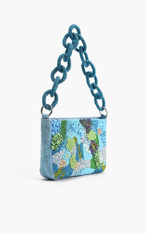 Blue Lagoon - Handmade Glam Shoulder Bag