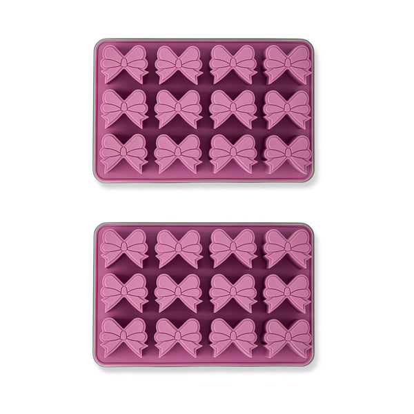 Bow Ice Tray 2pk with Lid - Houndstooth and Leopard