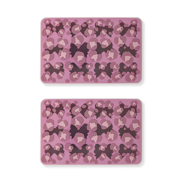 Bow Ice Tray 2pk with Lid - Houndstooth and Leopard