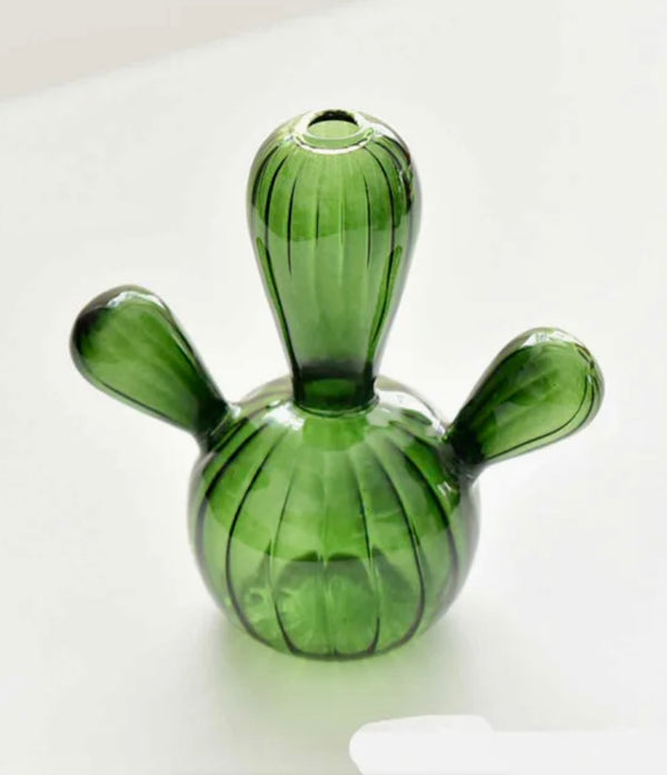 Cactus Glass Vase Set of 3
