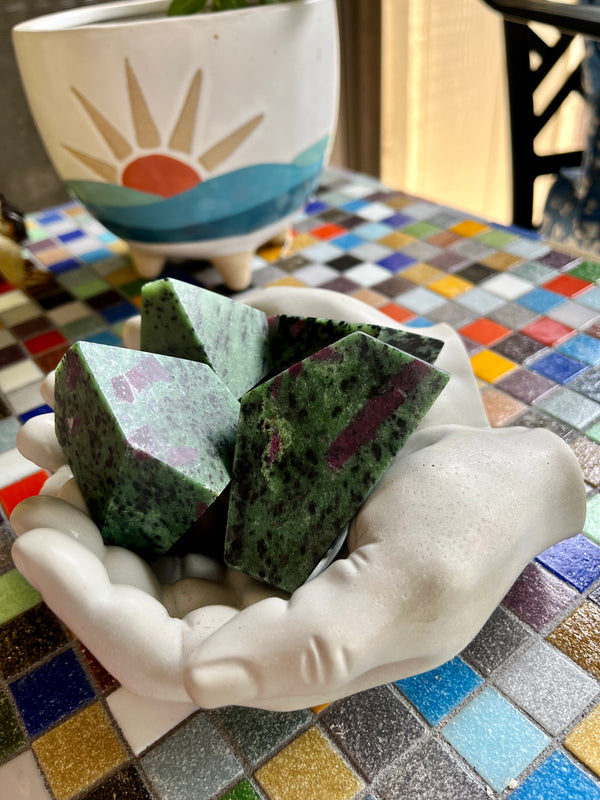 Crystals-Natural Ruby Zoisite