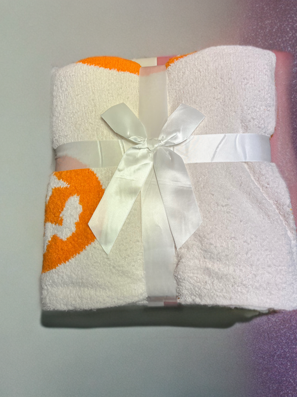 Blankets Fleece-Cozy Halloween Ghost and Jack’o’Lantern Reversible