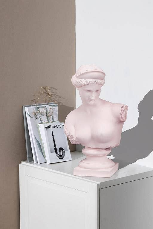 Aphrodite Bust-Light Pink-14"H