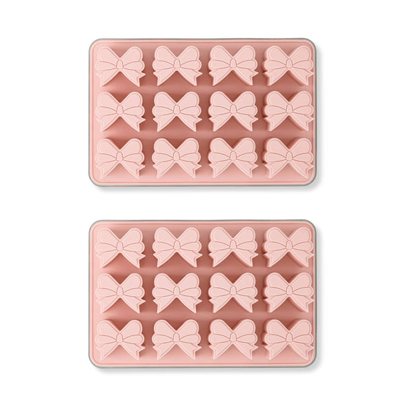 Bow Ice Tray 2pk with Lid - Houndstooth and Leopard