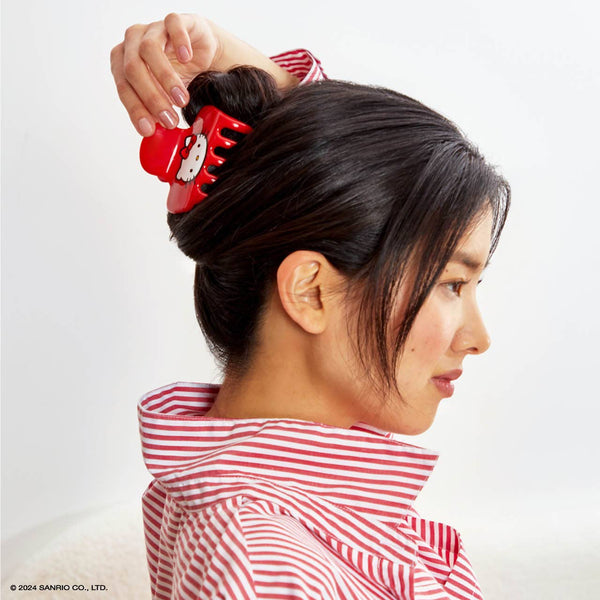 Hello Kitty x Kitsch Recycled Puffy Claw Clip- Kitty Face