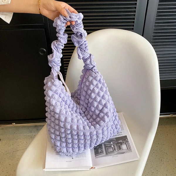 Medium Scrunch Strap Puffer Bucket Bag