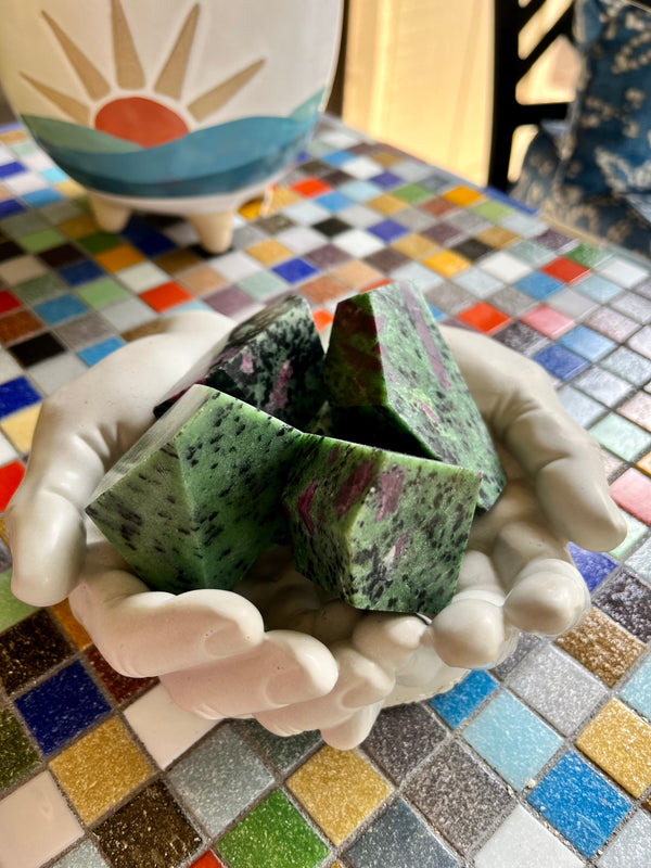 Crystals-Natural Ruby Zoisite