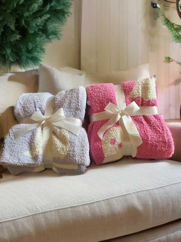 Blankets Fleece-Cozy Halloween Ghost and Jack’o’Lantern Reversible