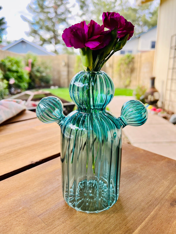 Cactus Glass Vase Set of 3