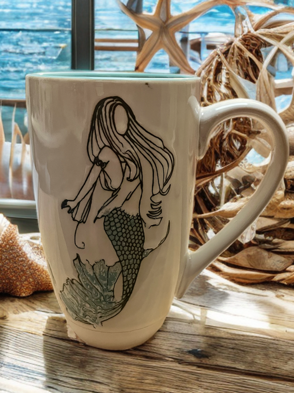 Mermaid Mystery 18Oz Mugs-Blue Sky Clayworks