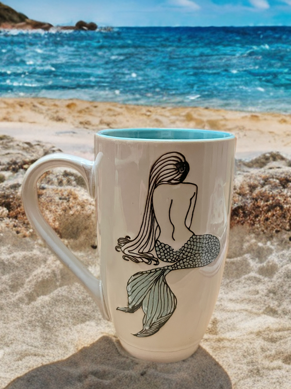 Mermaid Mystery 18Oz Mugs-Blue Sky Clayworks