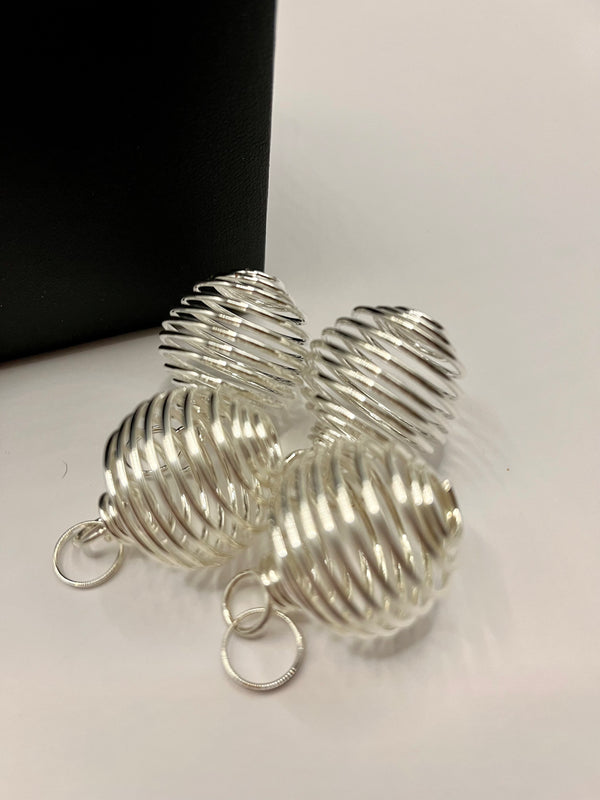 Crystal Cage with Black Cord Necklace