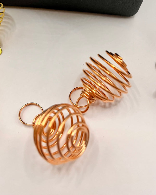 Crystal Cage with Black Cord Necklace