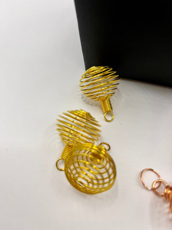 Crystal Cage with Black Cord Necklace