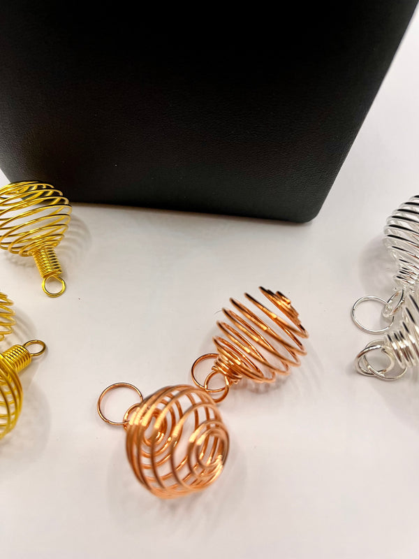 Crystal Cage with Black Cord Necklace