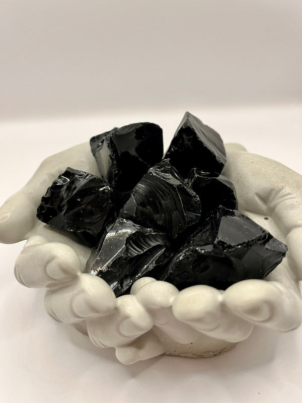 Crystals-Natural Black Obsidian-1 to 2 oz