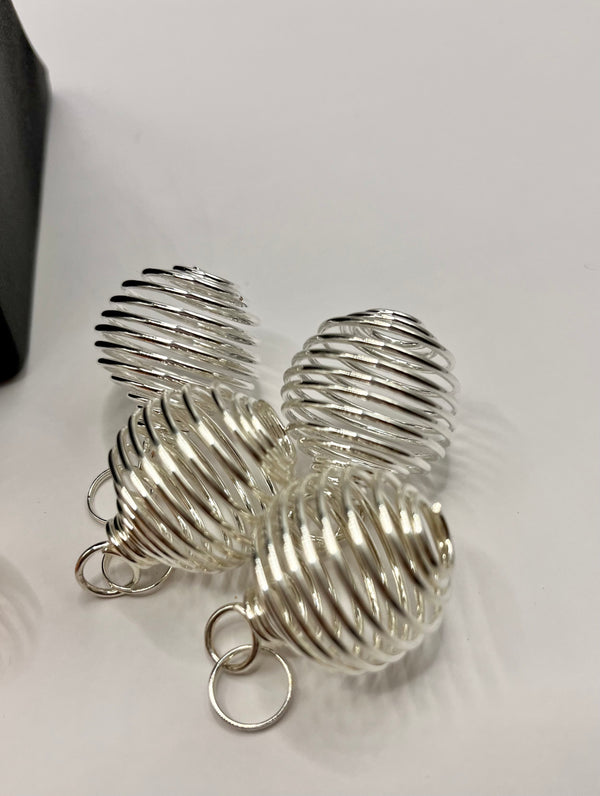 Crystal Cage with Black Cord Necklace