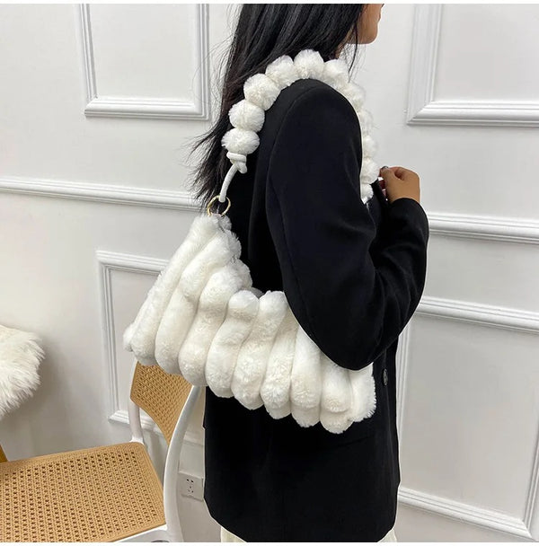 Bag - Crescent Faux Fur