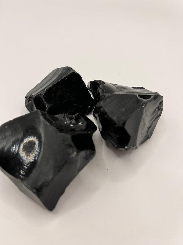 Crystals-Natural Black Obsidian-1 to 2 oz