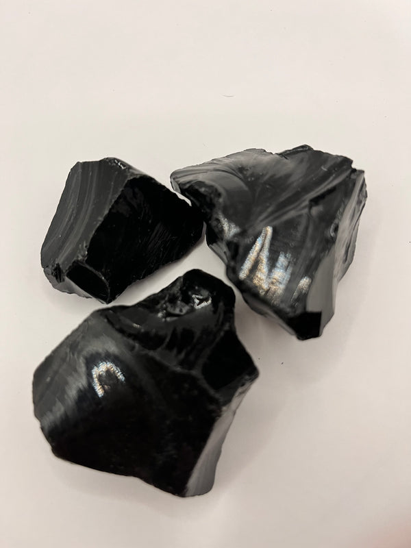 Crystals-Natural Black Obsidian-1 to 2 oz