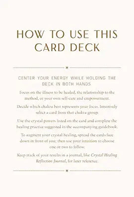 Crystal Healing Card Deck
