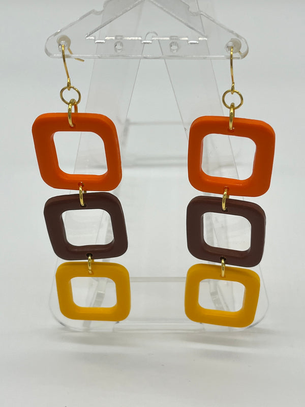 70s wallpaper dangle earrings