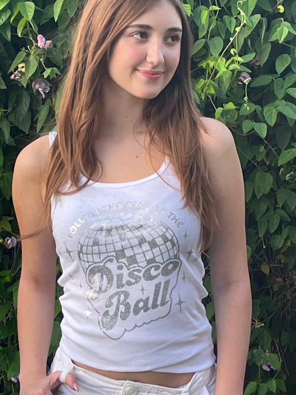 Follow The Call Of The Disco Ball - Retro Glitter Transfer