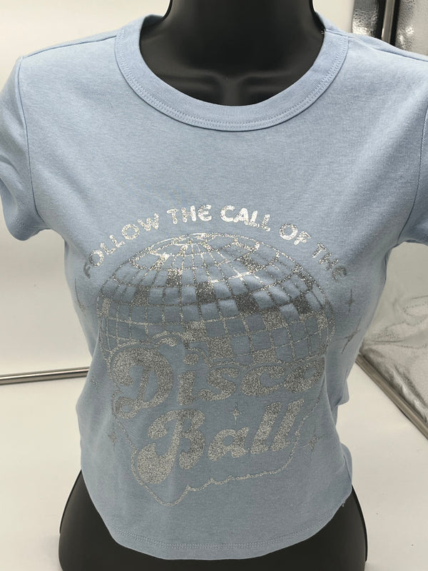 Follow The Call Of The Disco Ball - Retro Glitter Transfer