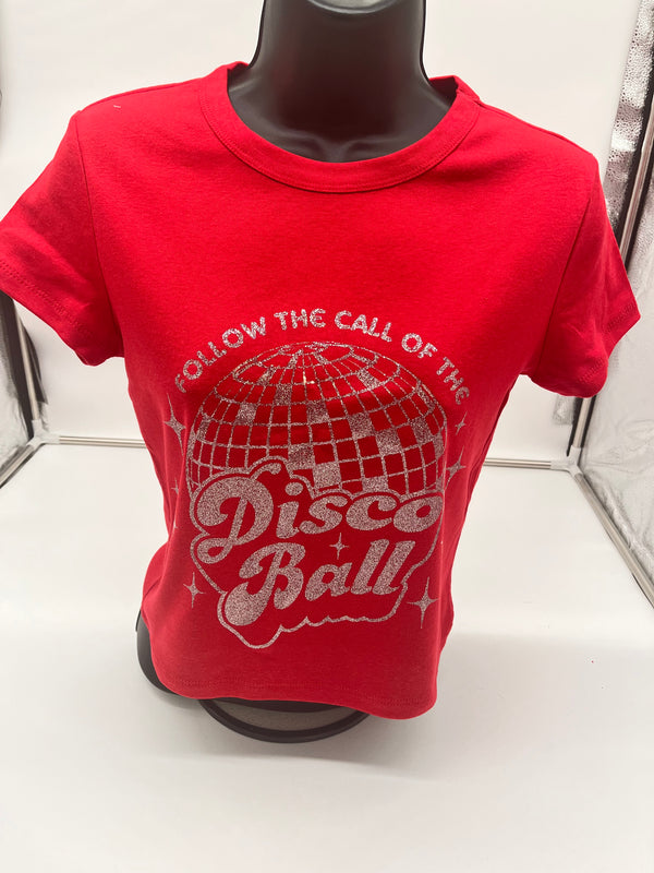 Follow The Call Of The Disco Ball - Retro Glitter Transfer
