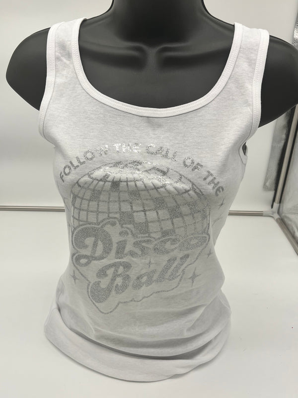 Follow The Call Of The Disco Ball - Retro Glitter Transfer