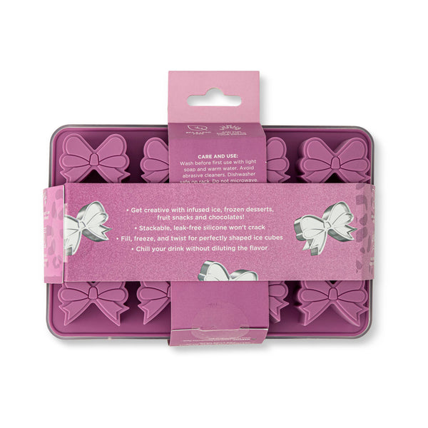 Bow Ice Tray 2pk with Lid - Houndstooth and Leopard