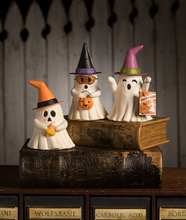 Bethany Lowe Designs - Witchy Ghost with Candy Corn