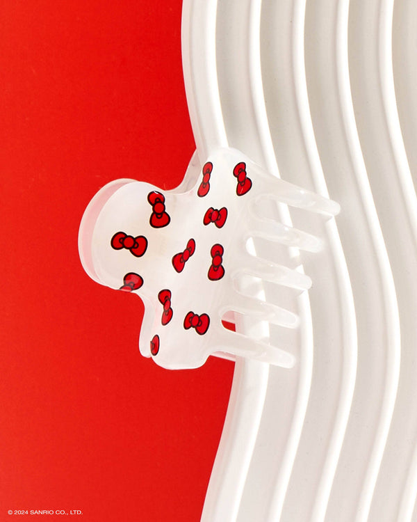 Hello Kitty x Kitsch Recycled Puffy Claw Clip- Kitty Bows