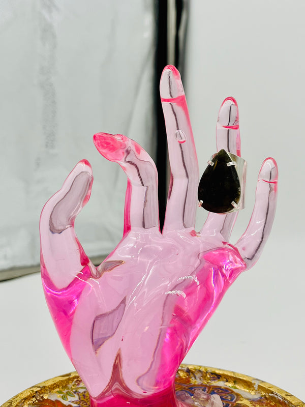 Crystal Ring - Labradorite Teardrop Statement Cuff