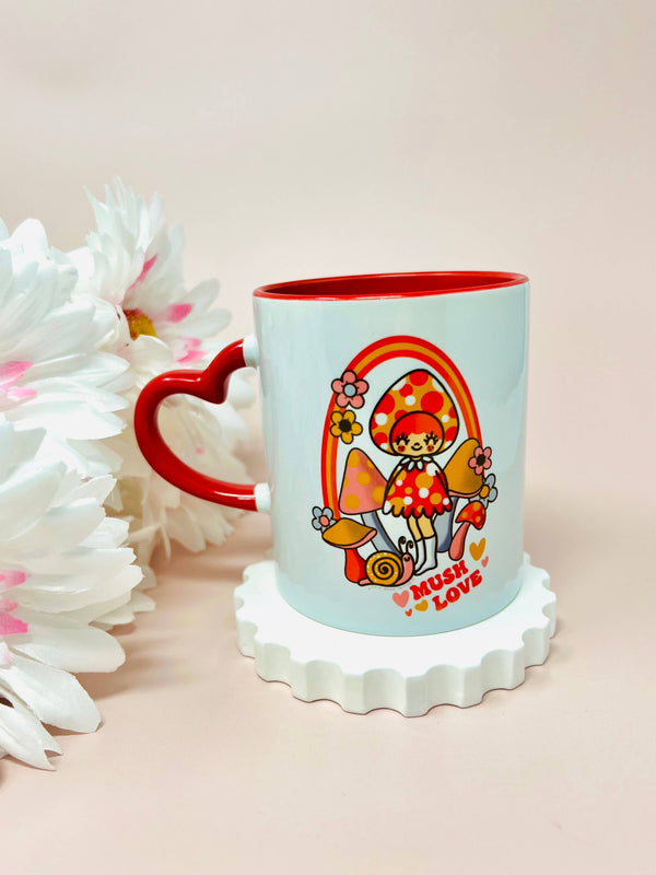 Mush Love Red Heart-Mug