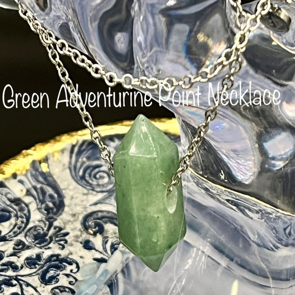 Crystal Necklace- Gemstone Double Terminated Point Necklace