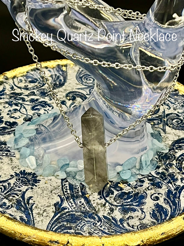 Crystal Necklace- Gemstone Double Terminated Point Necklace