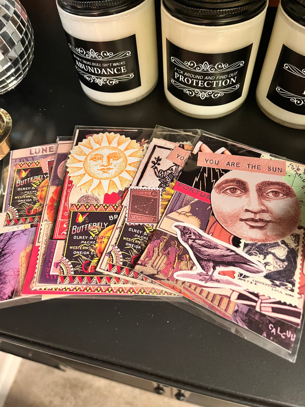 Vintage Witchy Themed 12PCS Sticker Packs