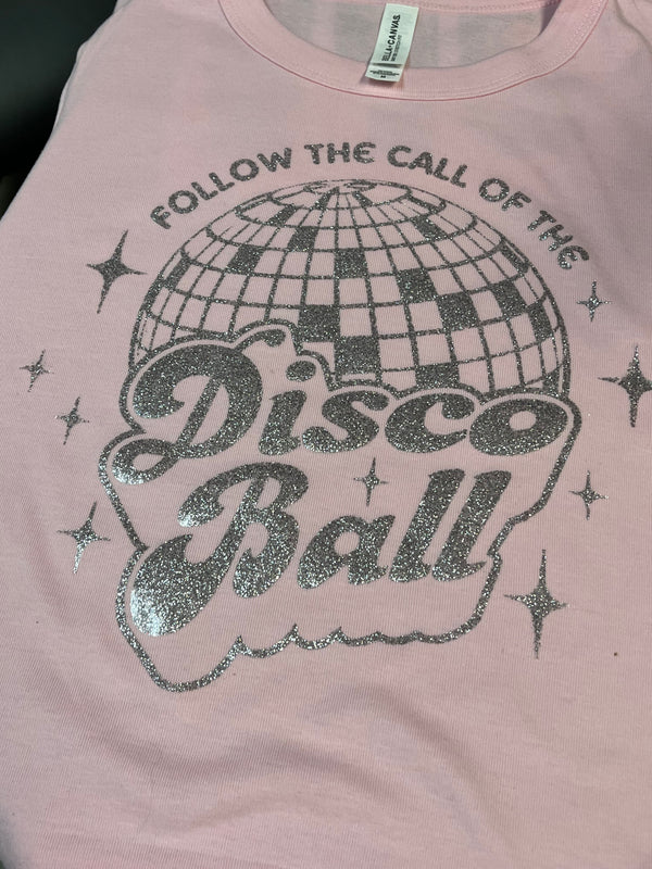 Follow The Call Of The Disco Ball - Retro Glitter Transfer