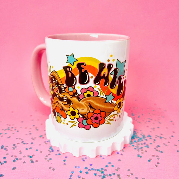 Retro Be Wild Pink Mug