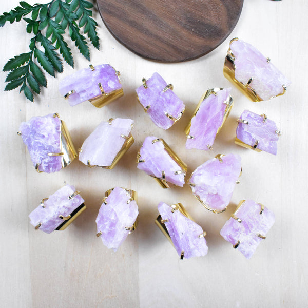 Crystal - Pink Kunzite Cuff Ring