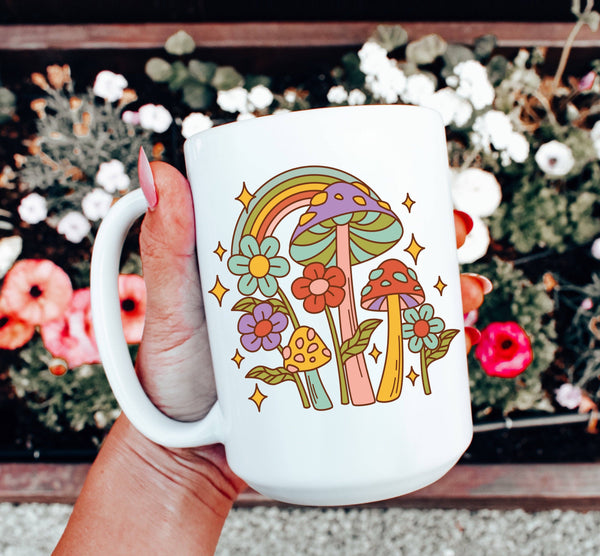 Mugs - Groovy Retro Mushroom