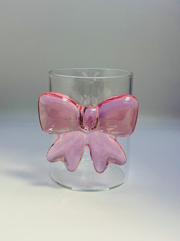 Pink Bow Glass Drinkware