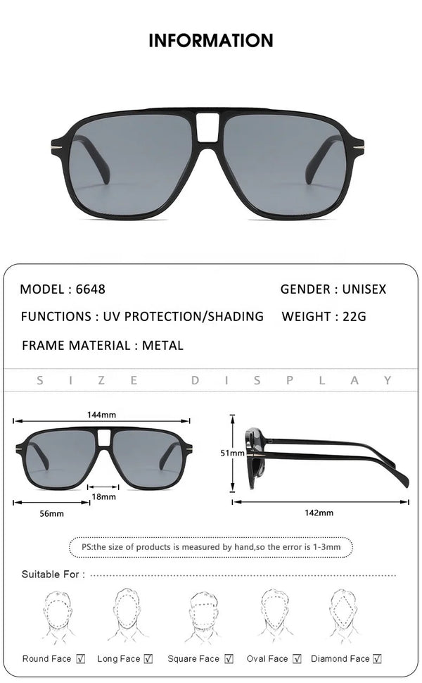 Sunglasses-Retro Aviators Unisex