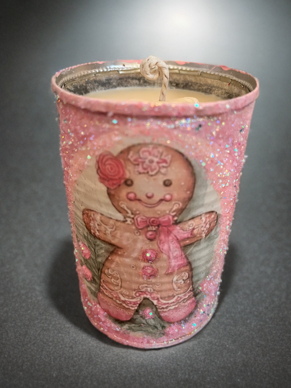 Handmade Vintage Style Holiday Art-Scented Candles