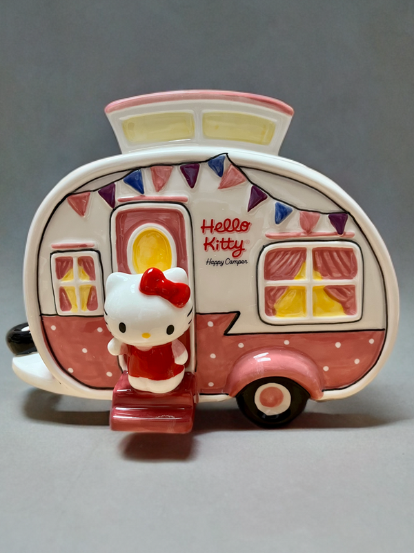 Hello Kitty Retro Camper Cookie Jar-Blue Sky Clayworks