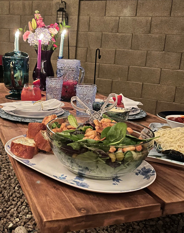 Dinner Plate-Cottage Blue Rose