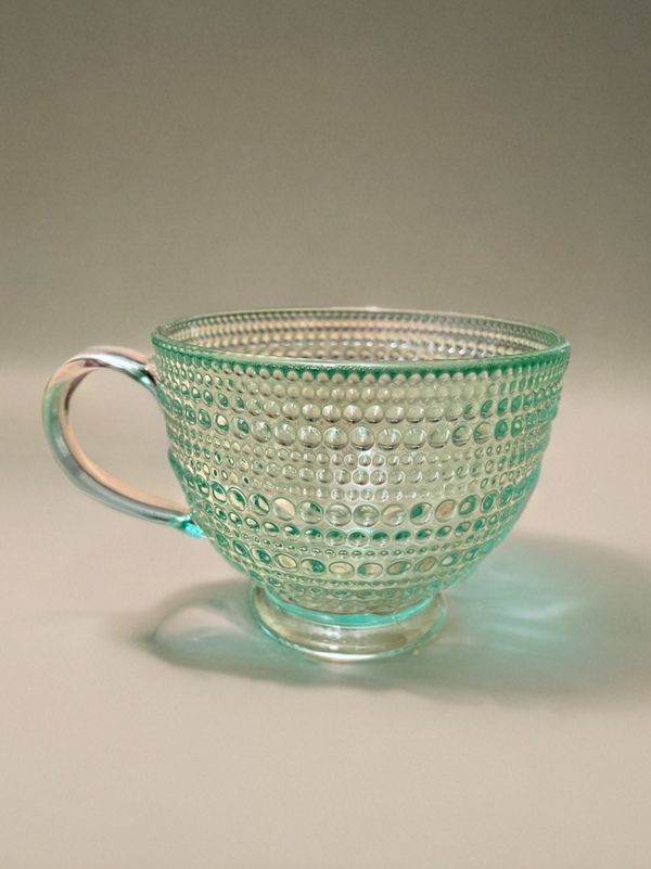 Dotted Hobnail Glass Mug-13.5 oz