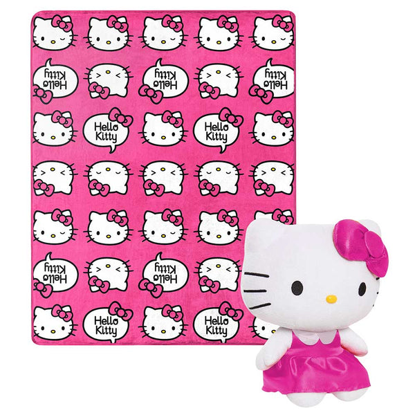 Hello Kitty Pink Pride Hugger & Silk Touch Throw Set